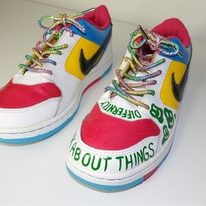 Hand painted Colorful Nike Sneakers 6Y